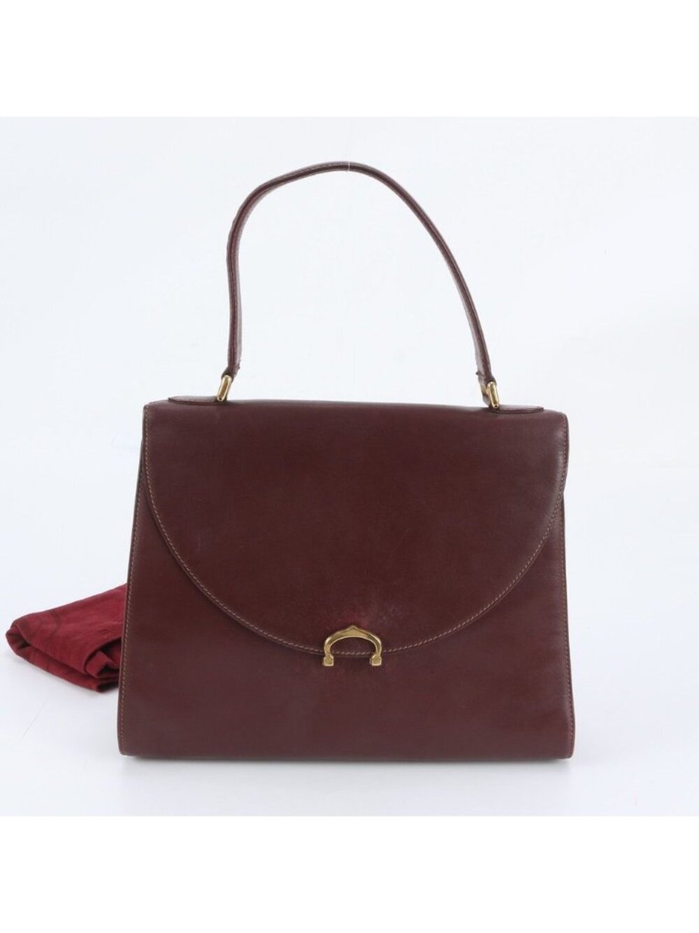 Cartier Vintage Must Line Leather Handbag Top Handle